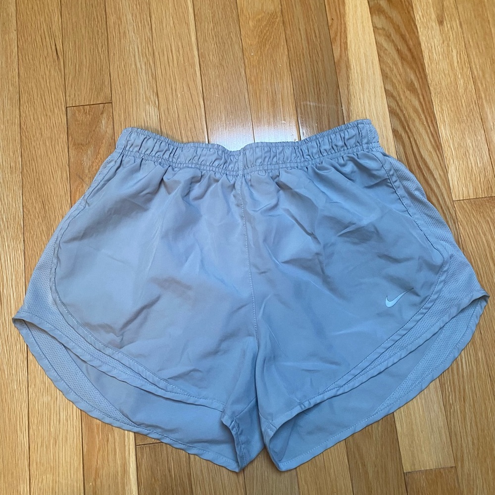 Silver Nike Dri-Fit Running Shorts in Size Medium